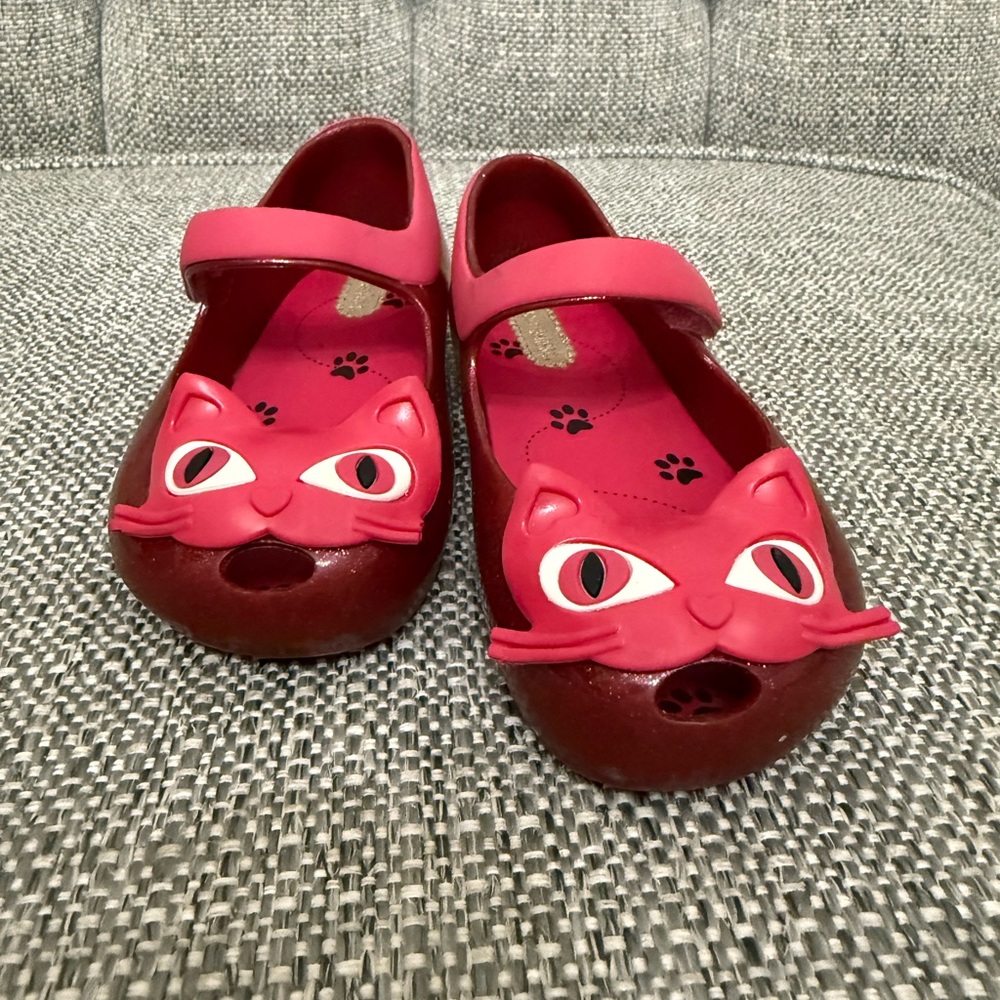 Mini Melissa Kids Pink Cat Shoes